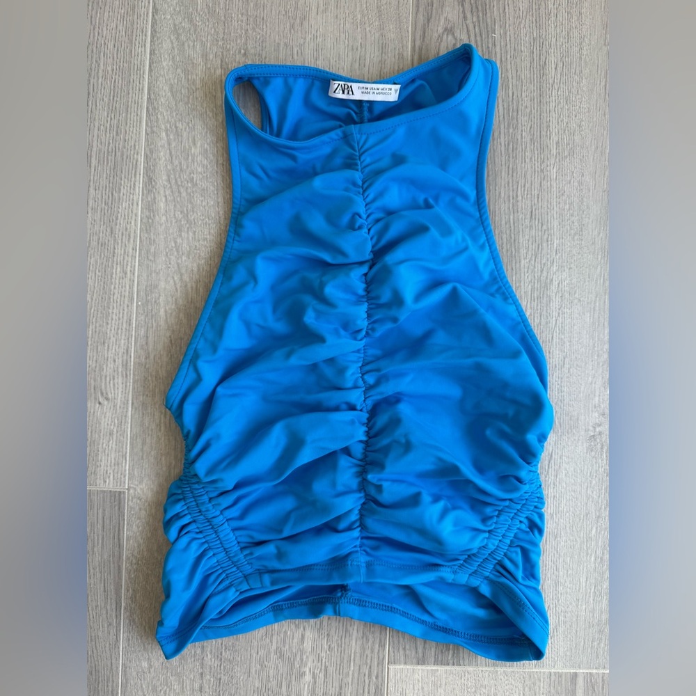 blue zara top
